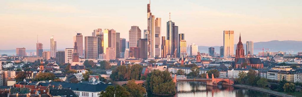 The city of Frankfurt in Germany